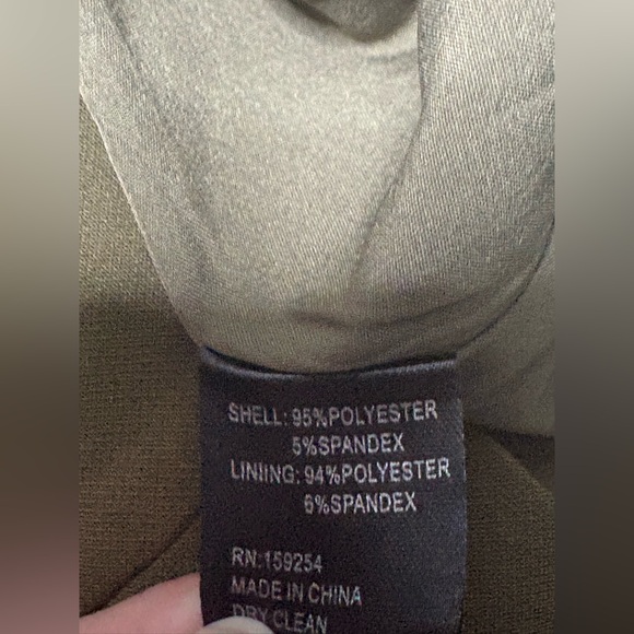 Toccin NY Women’s size 6 Strapless Olive Dress - Picture 6 of 10